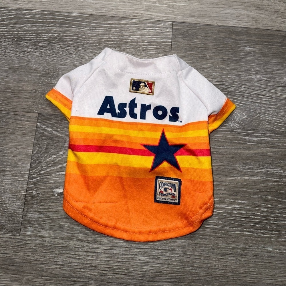 Pets first MBL Houston Astros vintage throwback jersey for dogs size XS